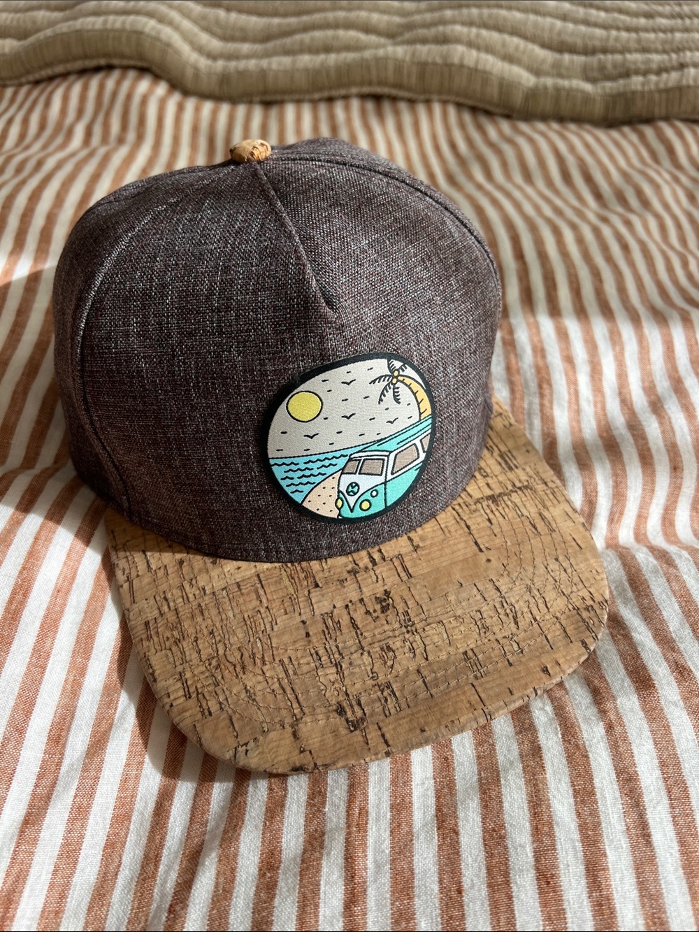 VW Vanlife Beach Cork SnapBack Hat San Diego Cork Hat Co.